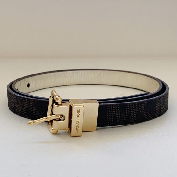 Michael Kors Thin Monogram Belt - Picture 2 of 4